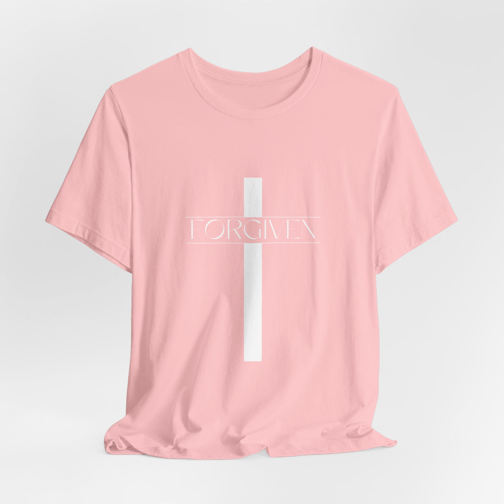 FORGIVEN T-Shirt, Unisex Tee Shirt, Religious Graphic Top, Christian Apparel, Faith-Based Gift Idea, Christian Tee, Gifts for her,