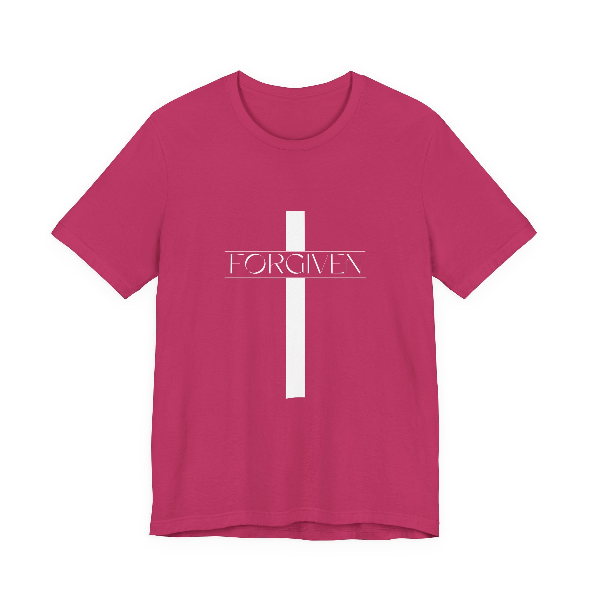 FORGIVEN T-Shirt, Unisex Tee Shirt, Religious Graphic Top, Christian Apparel, Faith-Based Gift Idea, Christian Tee, Gifts for her,