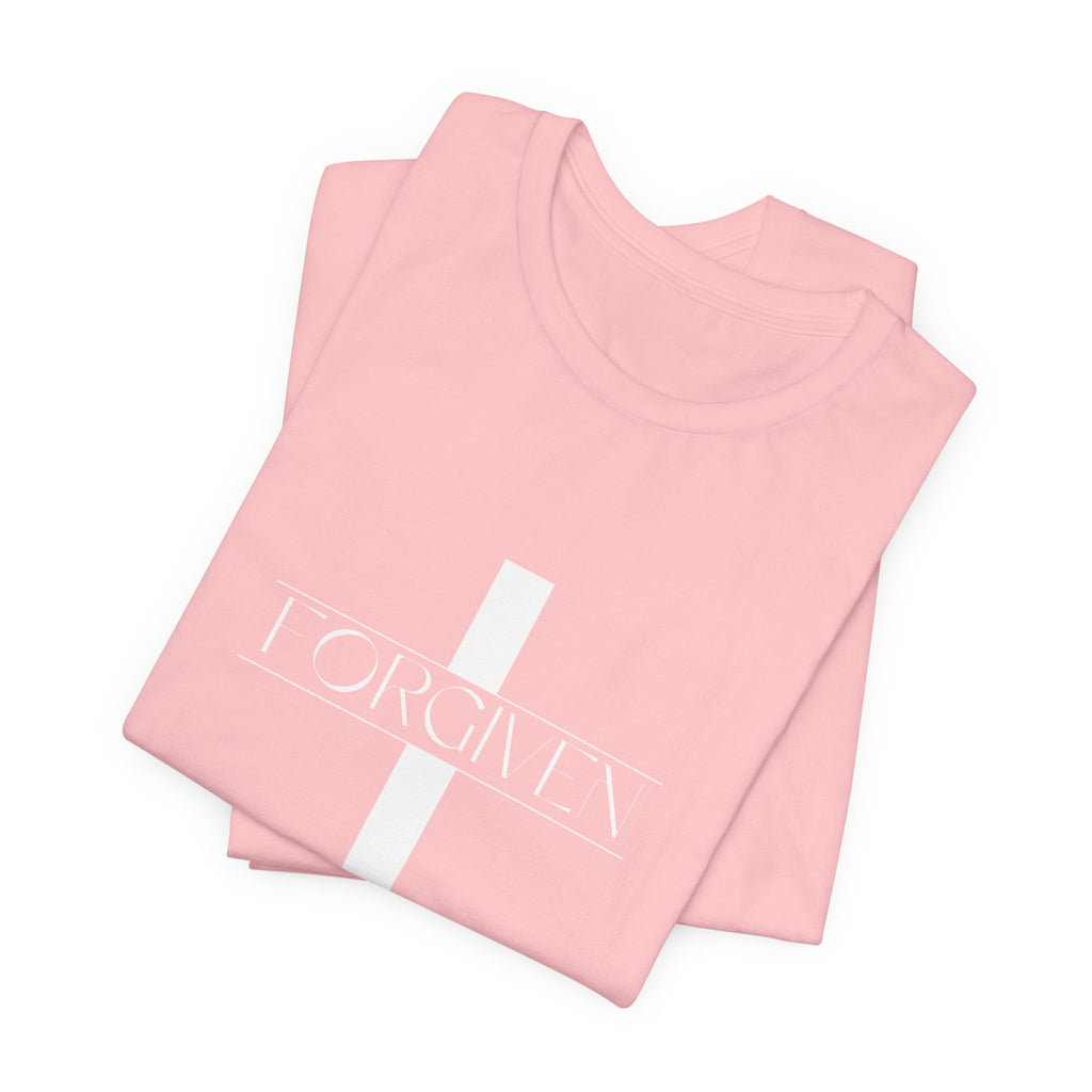 FORGIVEN T-Shirt, Unisex Tee Shirt, Religious Graphic Top, Christian Apparel, Faith-Based Gift Idea, Christian Tee, Gifts for her,