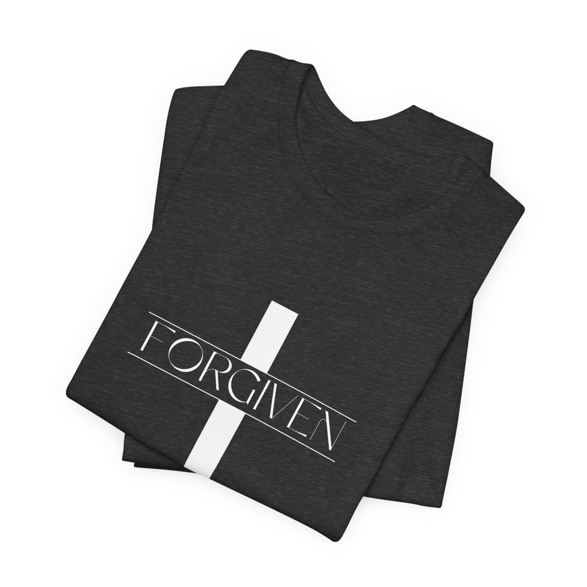 FORGIVEN T-Shirt, Unisex Tee Shirt, Religious Graphic Top, Christian Apparel, Faith-Based Gift Idea, Christian Tee, Gifts for her,