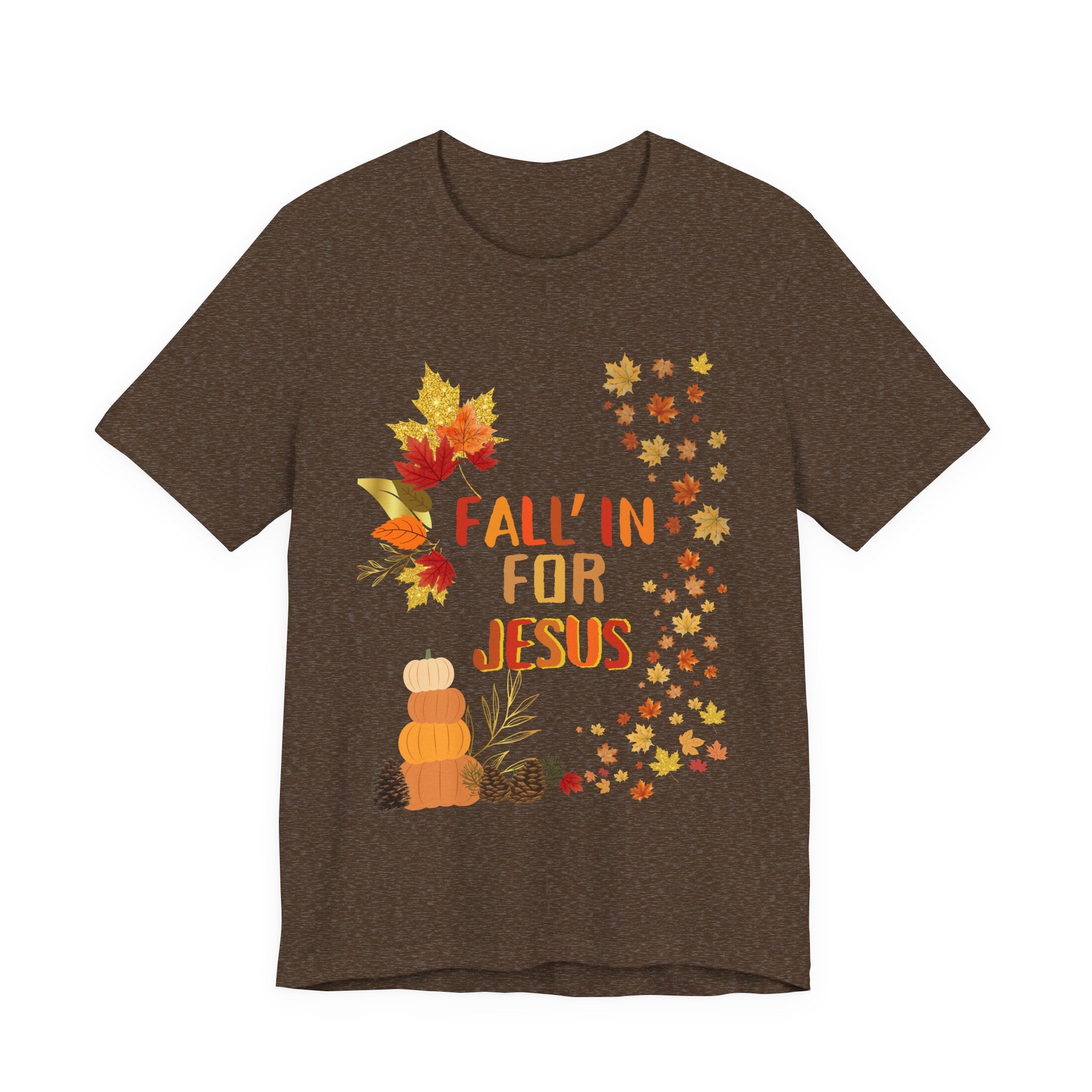 Christian Fall Tee, Fall Christian Shirt, Autumn Jesus Tshirt, Thanksgiving Religious Top, Unisex Jersey Short Sleeve Tee
