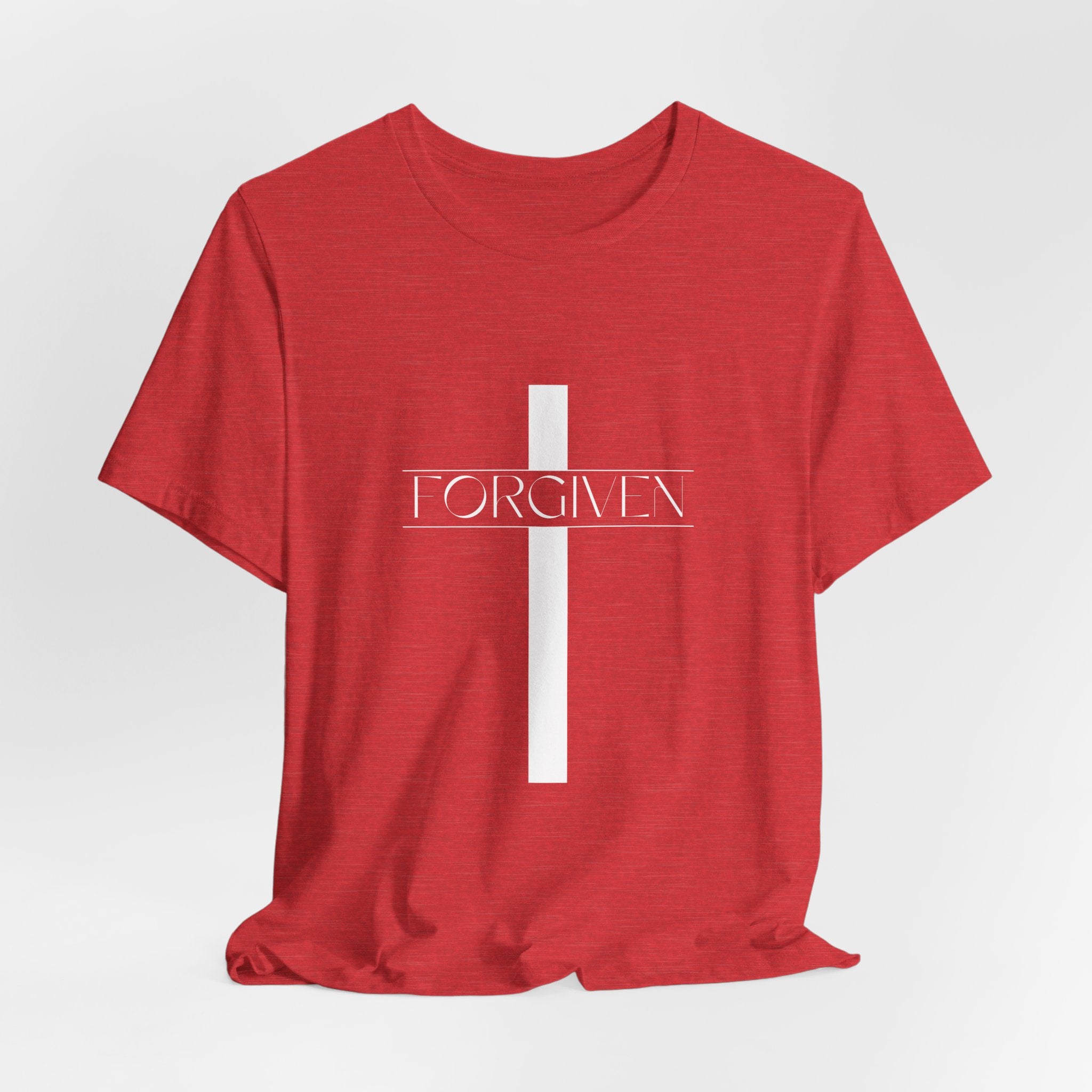 FORGIVEN T-Shirt, Unisex Tee Shirt, Religious Graphic Top, Christian Apparel, Faith-Based Gift Idea, Christian Tee, Gifts for her,