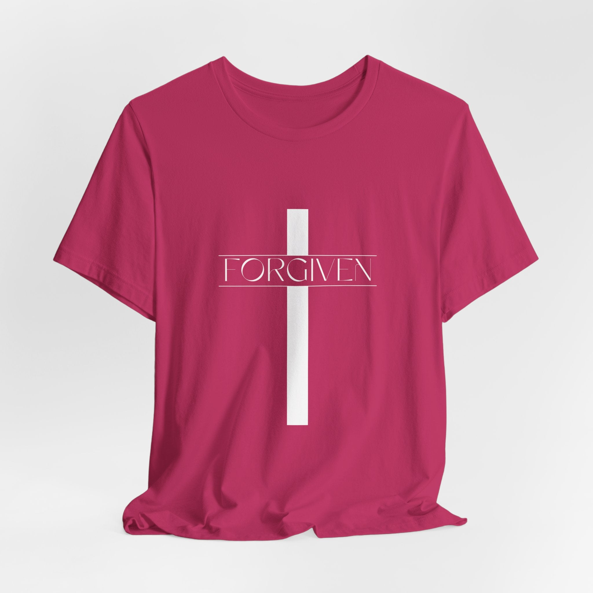 FORGIVEN T-Shirt, Unisex Tee Shirt, Religious Graphic Top, Christian Apparel, Faith-Based Gift Idea, Christian Tee, Gifts for her,