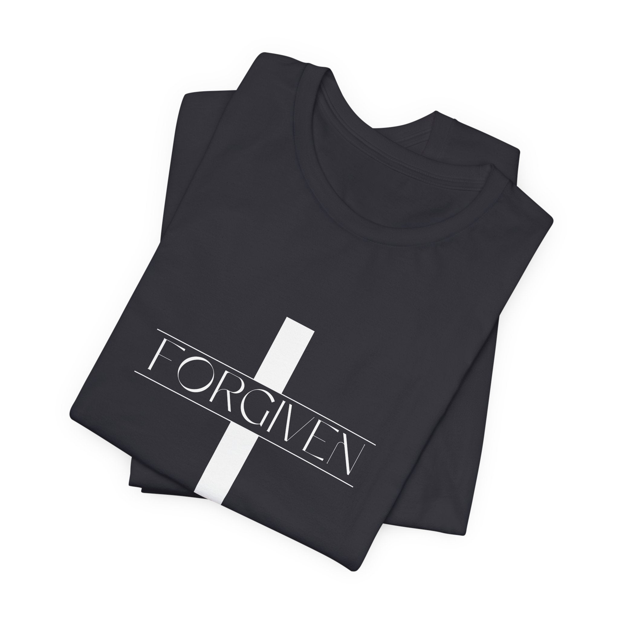 FORGIVEN T-Shirt, Unisex Tee Shirt, Religious Graphic Top, Christian Apparel, Faith-Based Gift Idea, Christian Tee, Gifts for her,