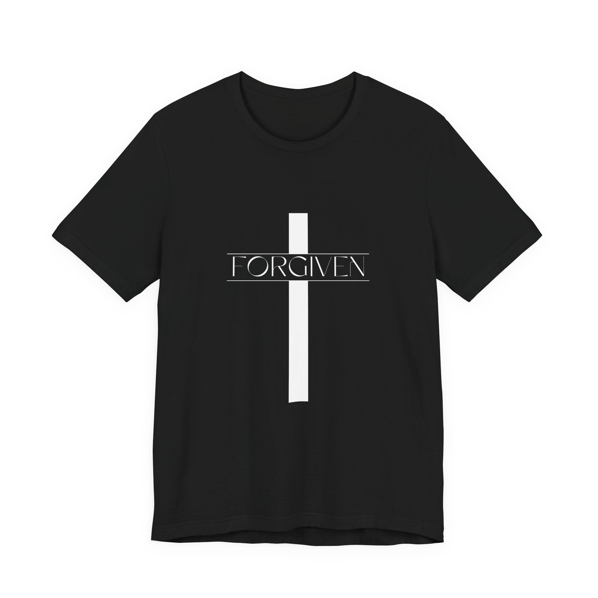 FORGIVEN T-Shirt, Unisex Tee Shirt, Religious Graphic Top, Christian Apparel, Faith-Based Gift Idea, Christian Tee, Gifts for her,