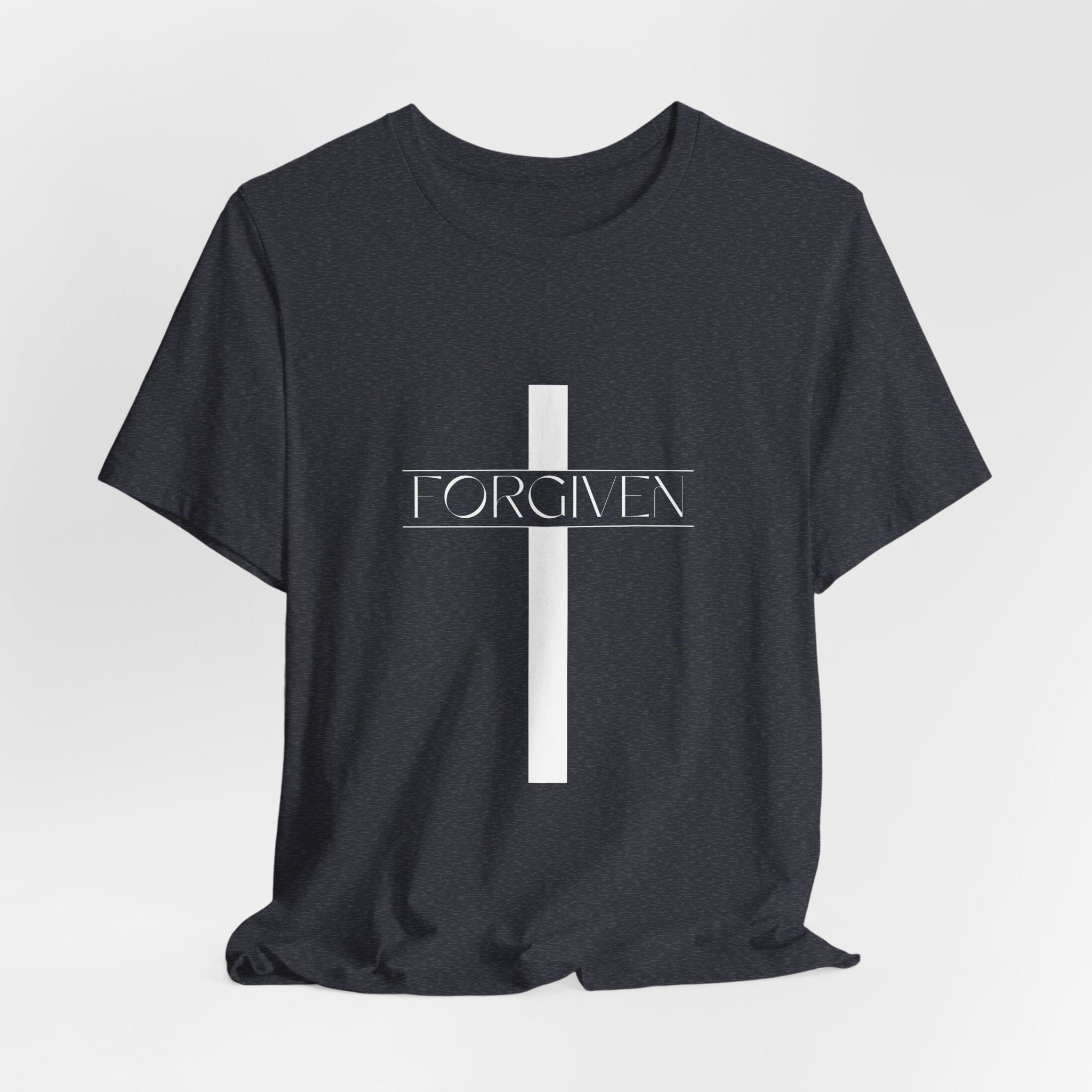 FORGIVEN T-Shirt, Unisex Tee Shirt, Religious Graphic Top, Christian Apparel, Faith-Based Gift Idea, Christian Tee, Gifts for her,