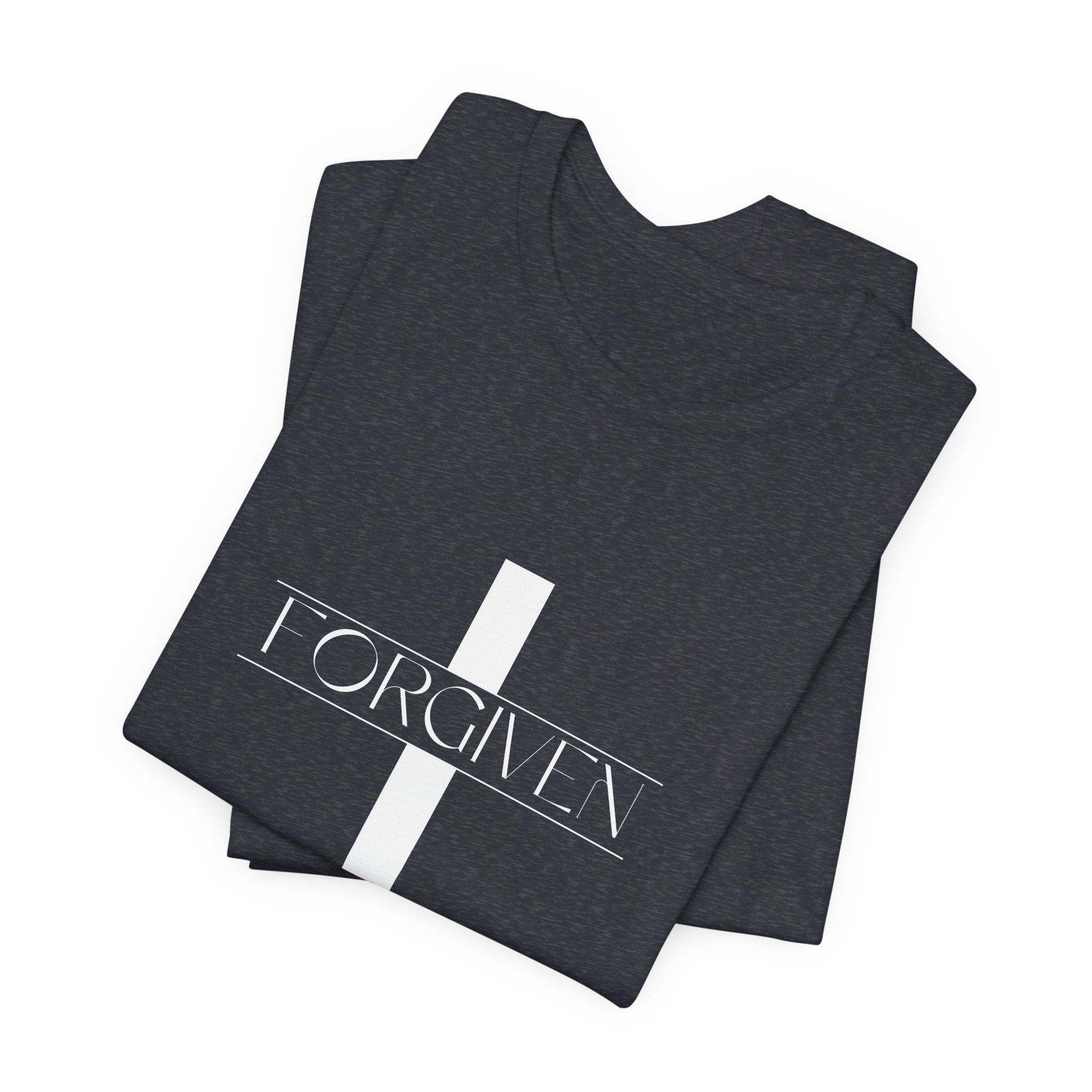 FORGIVEN T-Shirt, Unisex Tee Shirt, Religious Graphic Top, Christian Apparel, Faith-Based Gift Idea, Christian Tee, Gifts for her,