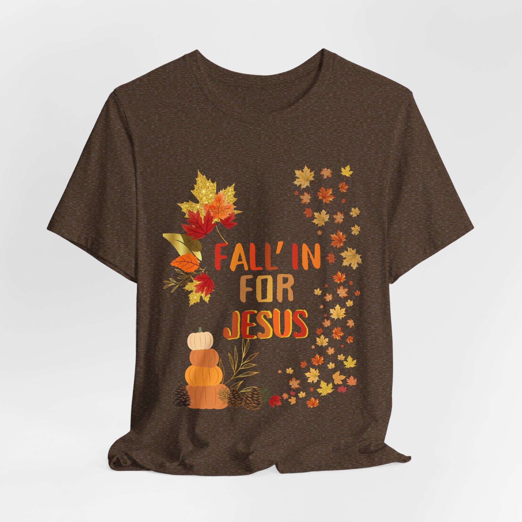 Christian Fall Tee, Fall Christian Shirt, Autumn Jesus Tshirt, Thanksgiving Religious Top, Unisex Jersey Short Sleeve Tee