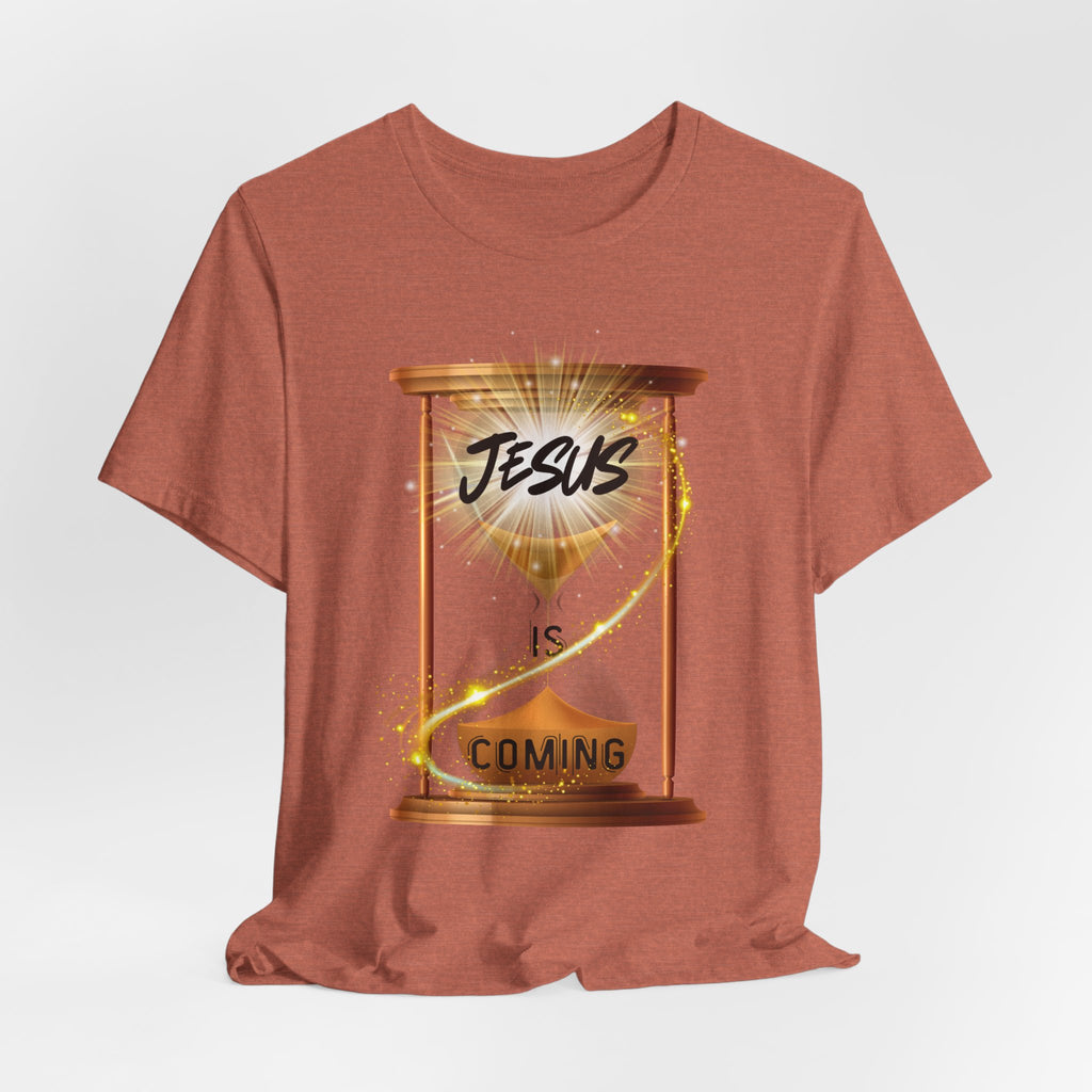 Jesus is Coming Unisex Tee, Faith T-Shirt, Christian Apparel, Religious Gift, Inspirational Shirt, Religious Tee, Seasonal Gifts,